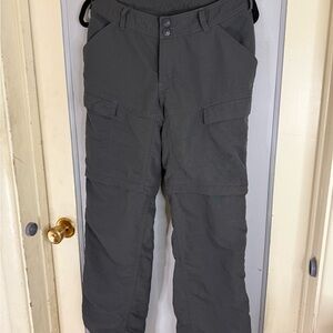 The North Face Womens Dark Gray convertible Cargo Pants Sz 4 Short